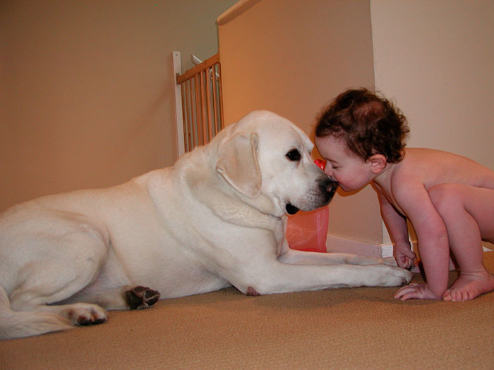 Tucker with Baby