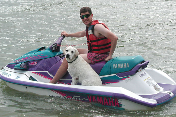 Tucker on the Jet Ski