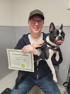 Happy customer for Advanced Manners Class in Chicago