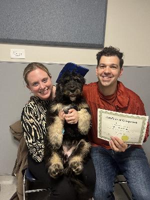 Happy customer for Puppy Manners Class in Chicago