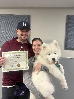 Happy customer for Puppy Manners Class in Chicago