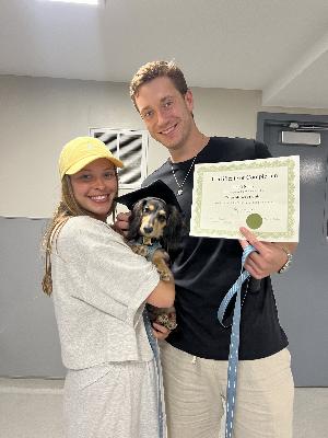 Happy customer for Puppy Manners Class in Chicago